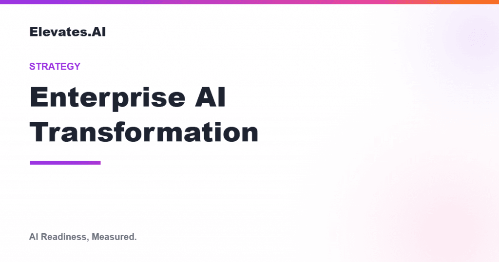 Enterprise AI transformation illustration by Elevates.AI