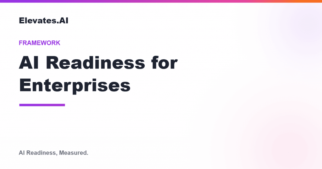 AI readiness for enterprises framework by Elevates.AI