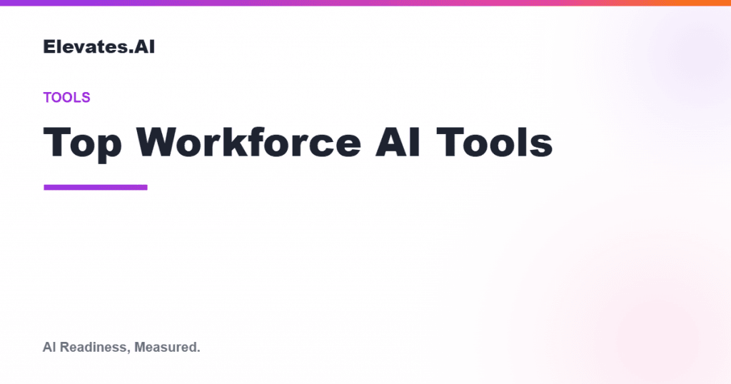 Workforce AI tools illustration by Elevates.AI