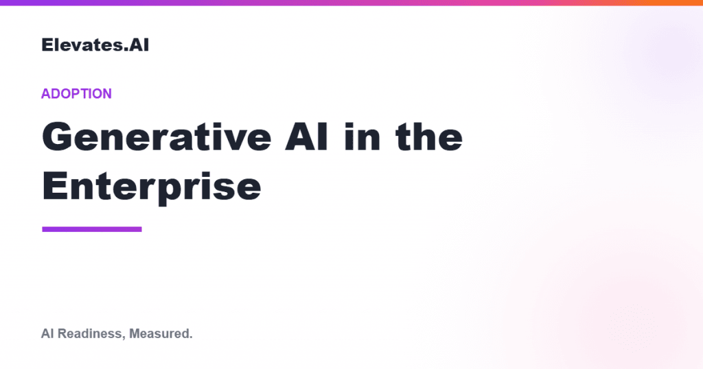 Generative AI in the enterprise illustration by Elevates.AI