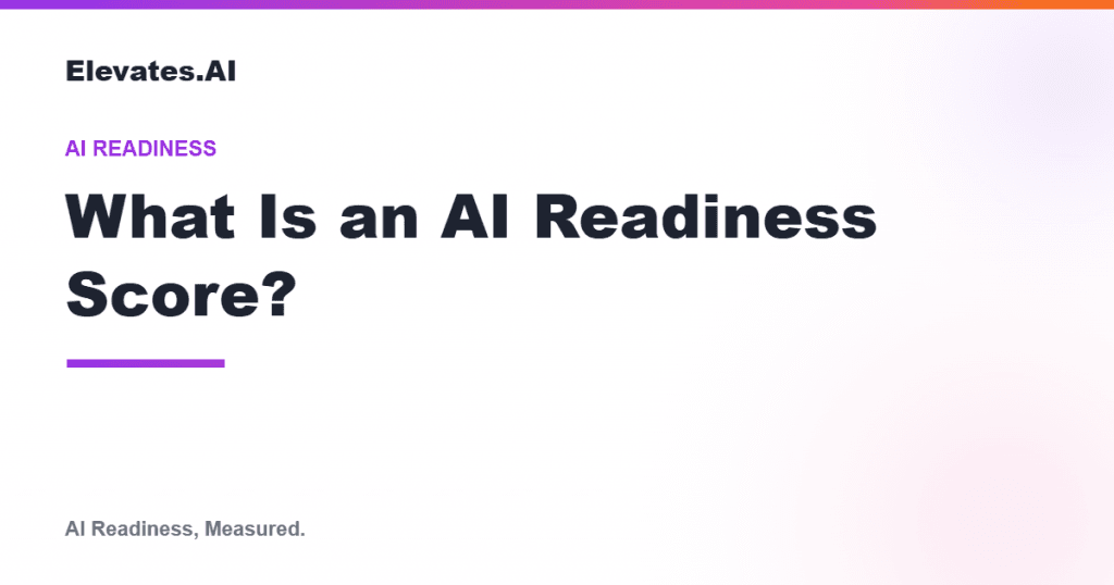 AI readiness score explained across six dimensions by Elevates.AI