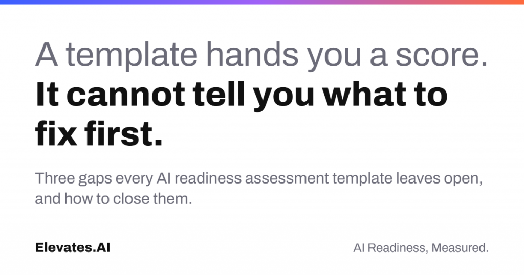 AI readiness assessment template: a score without a sequence